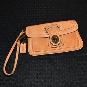 Coach Legacy 65th Anniversary Flap Wristlet in Camel